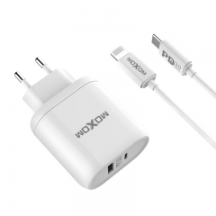 QC3.0 Dual USB Fast Wall Charger Adapter With Type c Charging Cable