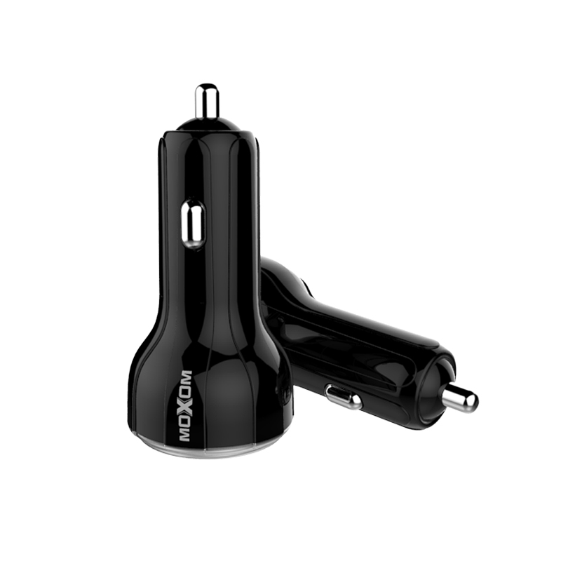 MOXOM Small Car Charger 2.4A Dual USB Charger Travel Adapter
