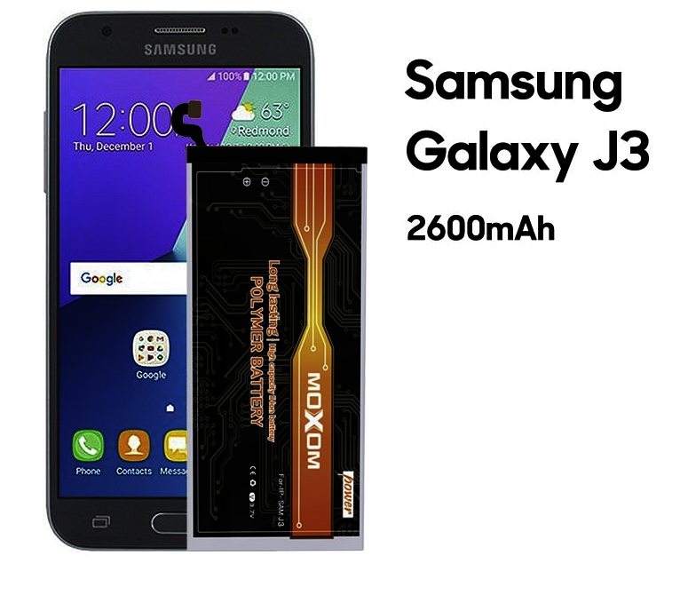 2600mAh Li-ion Battery For Samsung Galaxy J3